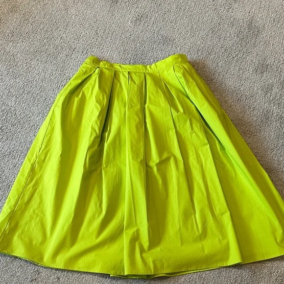 Scoop Lime Green A-Line Skirt - Picture 1 of 7